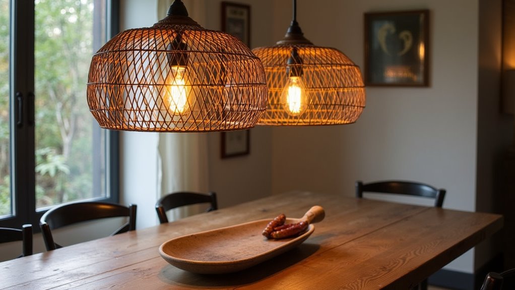 unique mixed materials lighting