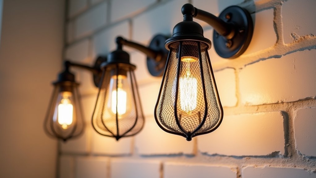 vintage industrial cage lighting