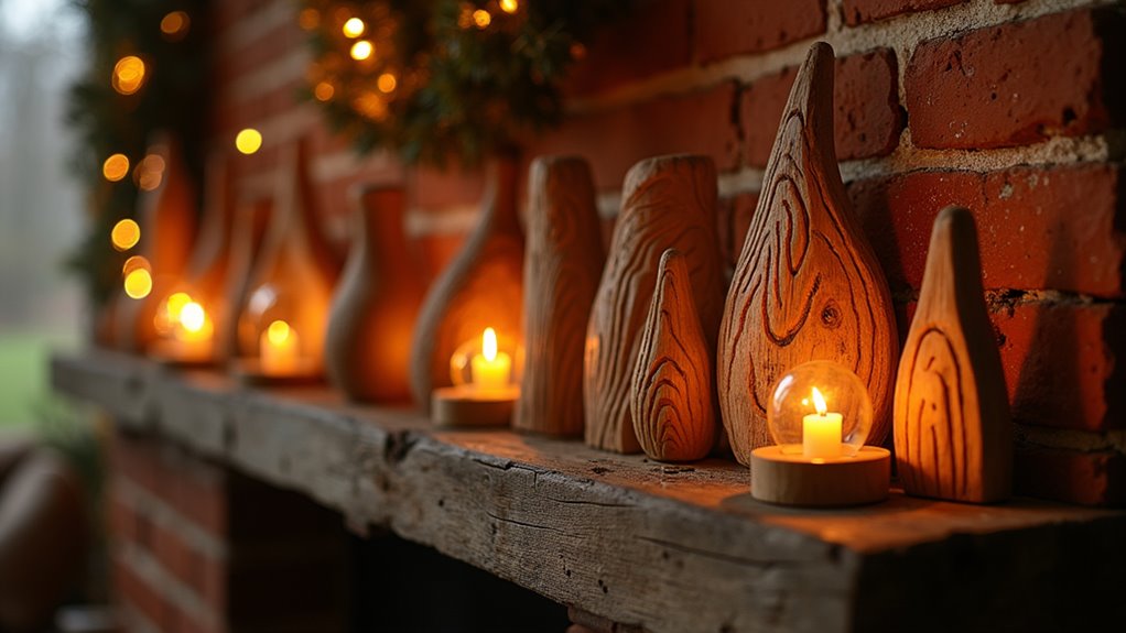 warm rustic light ornaments