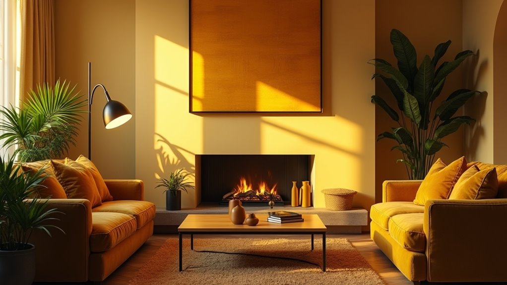 warm yellow lighting ambiance
