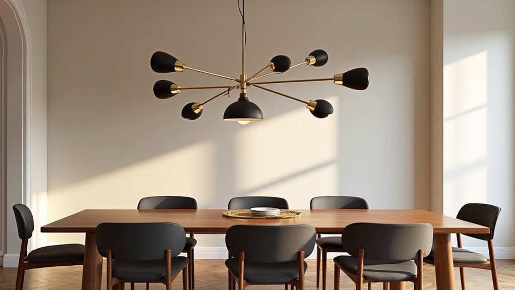 adjustable multi arm pendant lighting