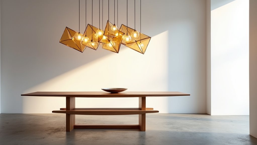 artisanal geometric glass fixtures