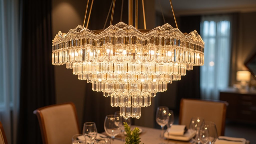 asymmetrical crystal chandelier technology
