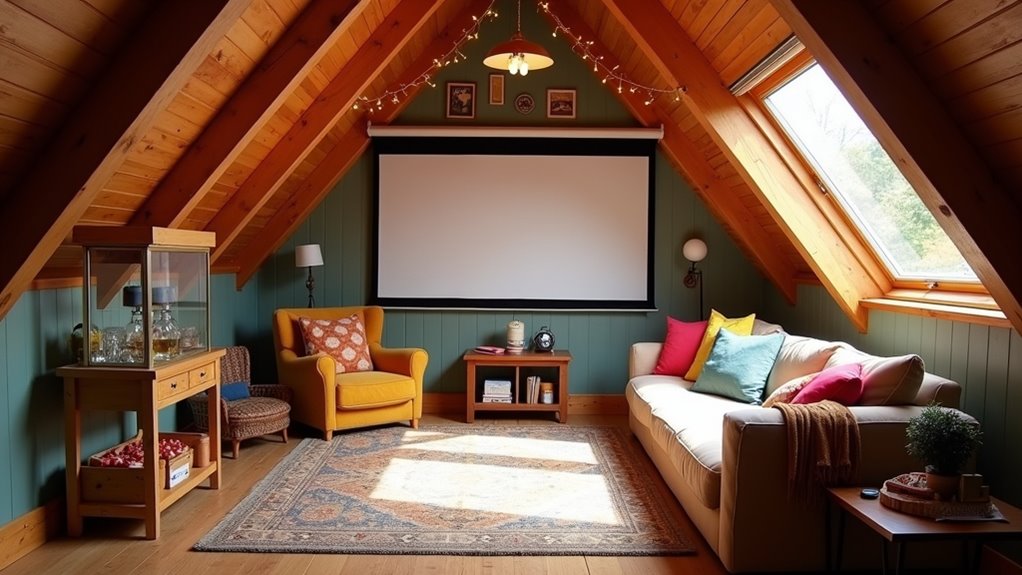 attic entertainment hub transformation