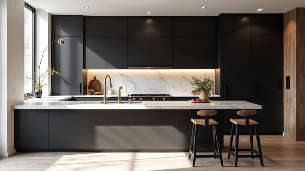 black accents matte elegance