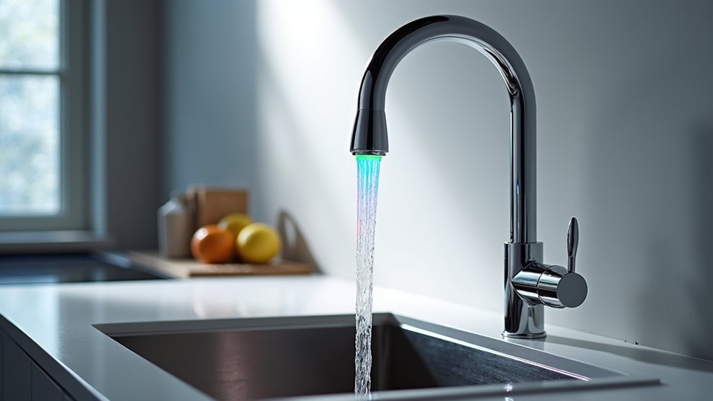 bold angular led faucet