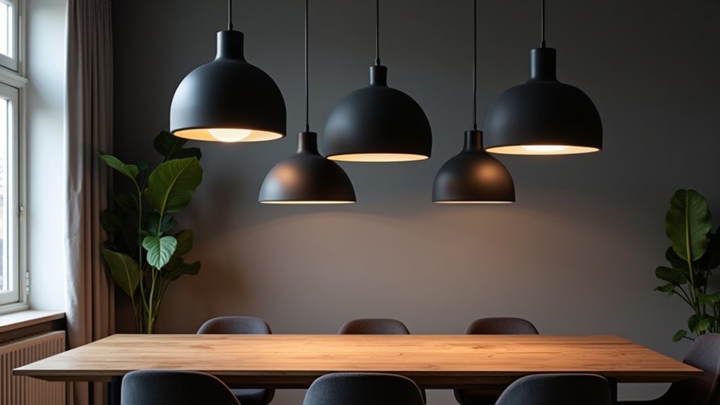 bold black pendant lighting