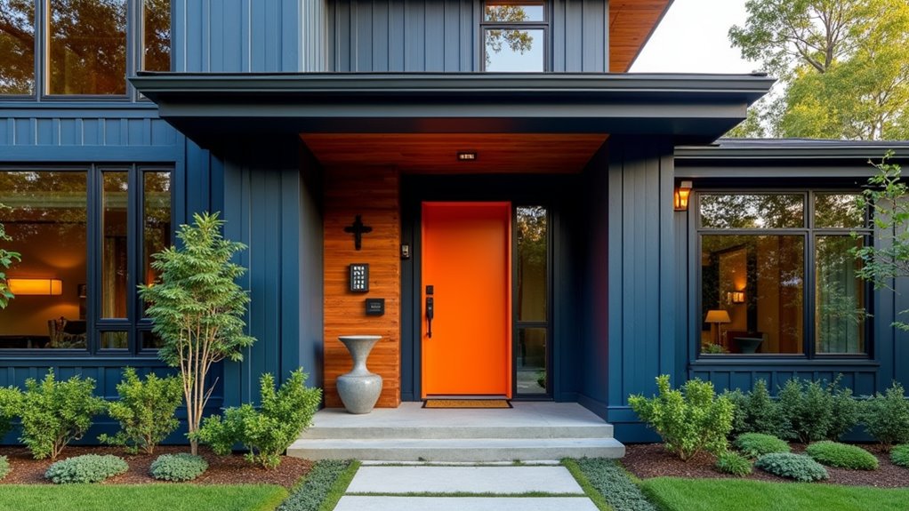 bold colors enhance exterior design