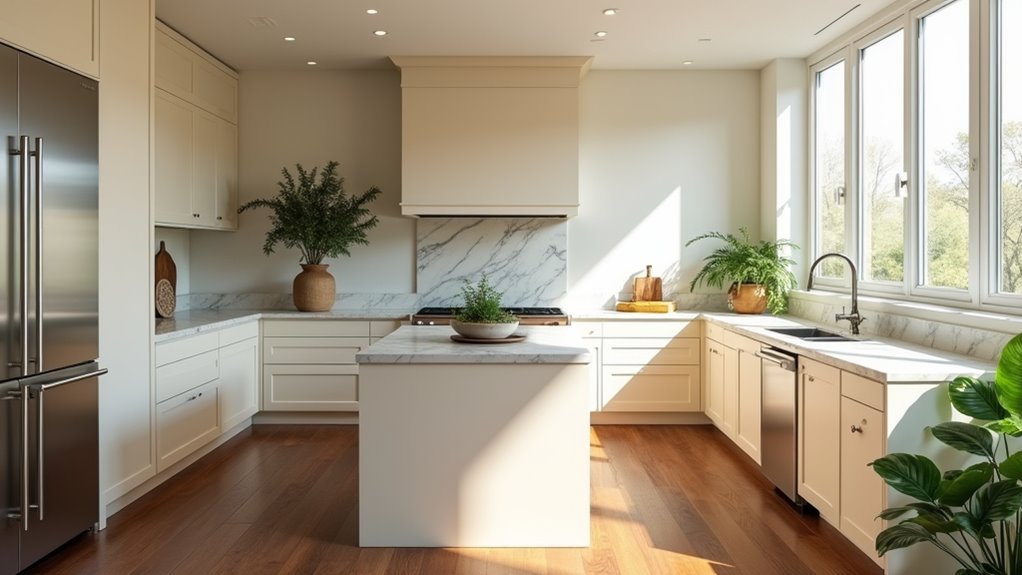 bright colors enhance kitchens
