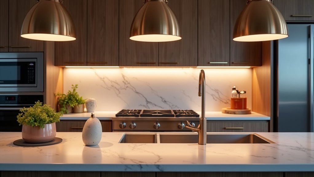 bright cooking area lighting