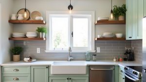 Designing a Light Green and Grey Kitchen on a Budget