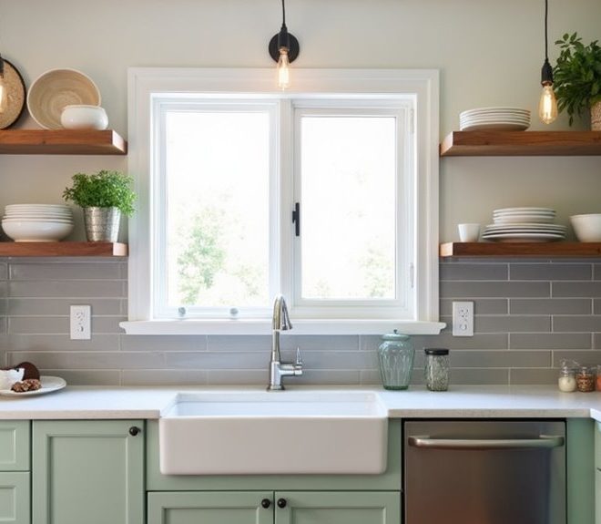 Designing a Light Green and Grey Kitchen on a Budget
