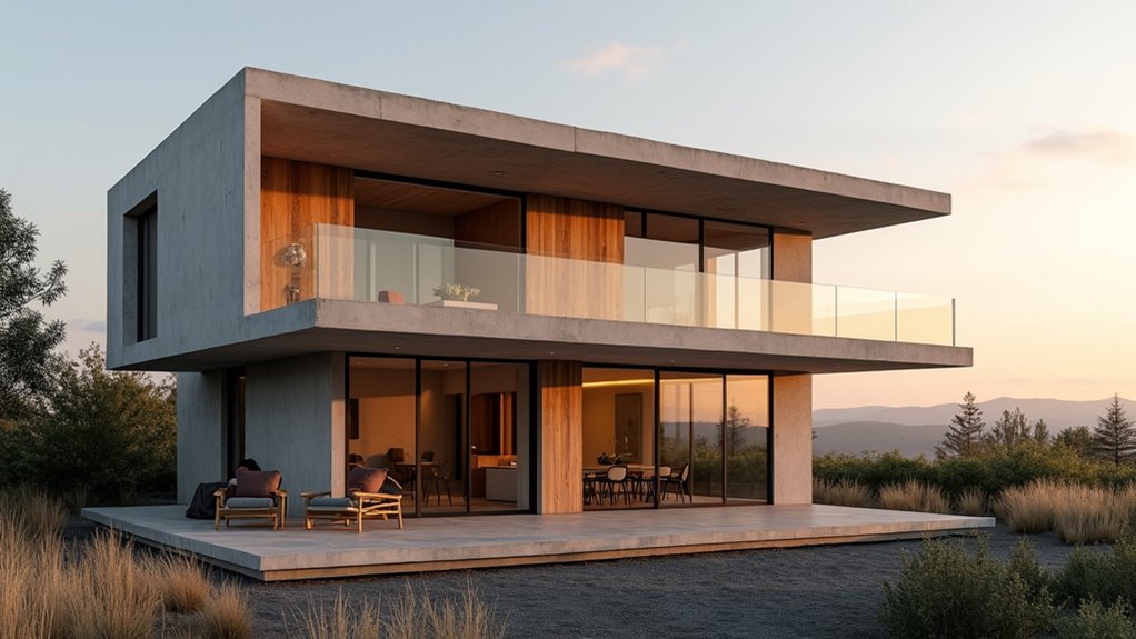 cantilevered asymmetrical architectural elegance