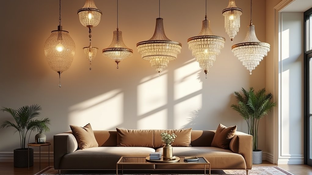 chandeliers layering for elegance