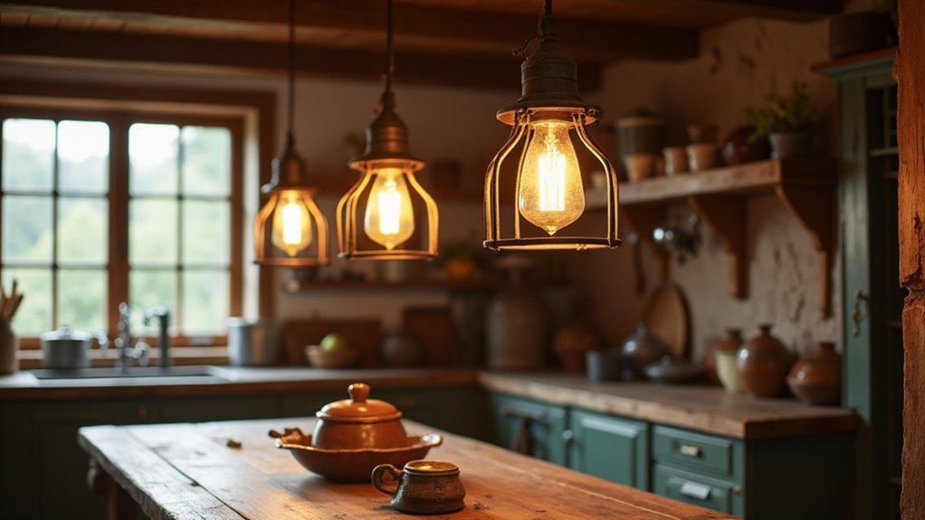 charming rustic pendant lights
