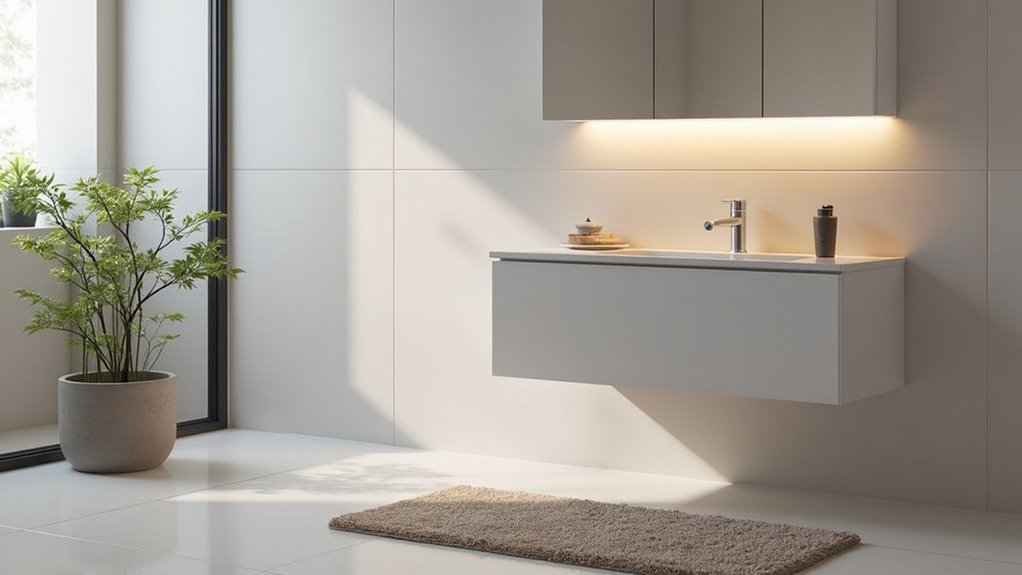 chic efficient bathroom lighting