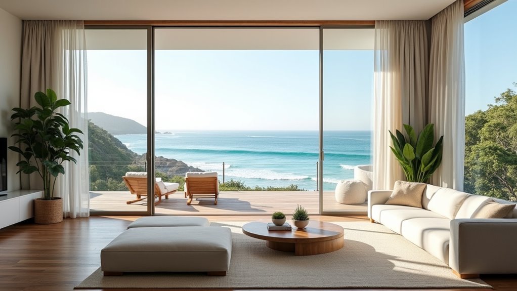 coastal open airy interiors