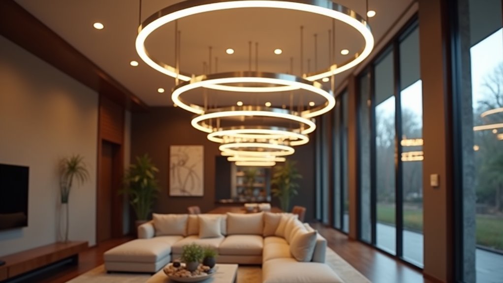 contemporary high ceiling lighting