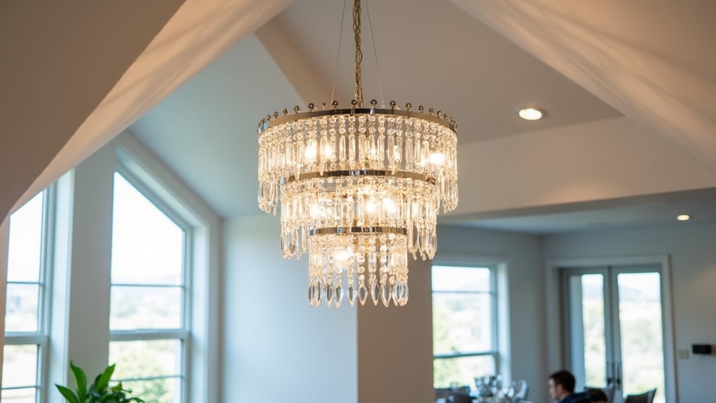 contemporary multi light chandelier design