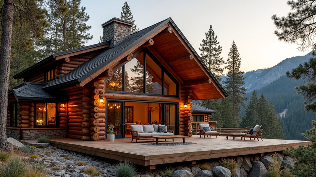 contemporary rustic living blend