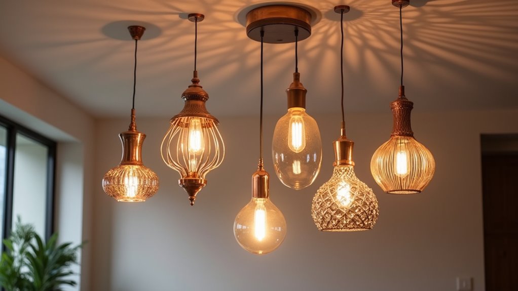 copper ceiling lighting options