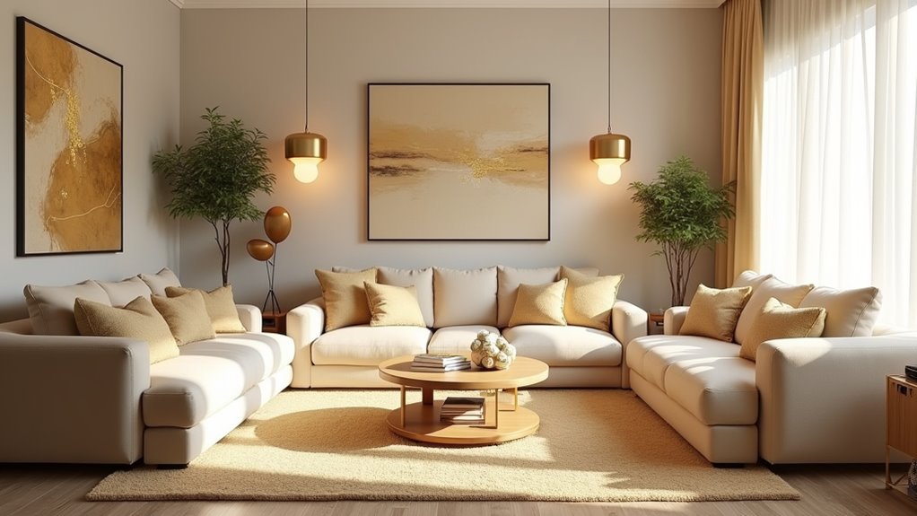 cozy elegance with gold accents