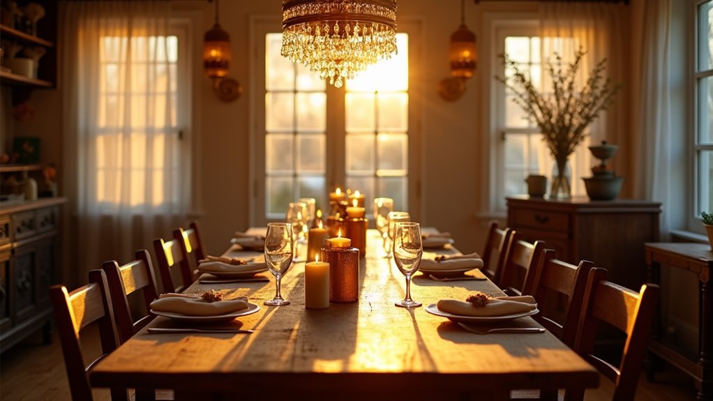 cozy lighting for dining