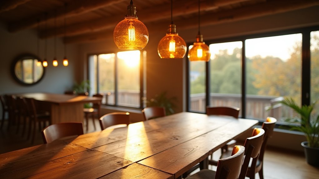 cozy vintage wooden lighting