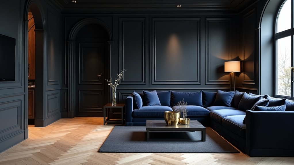 dramatic dark accent walls