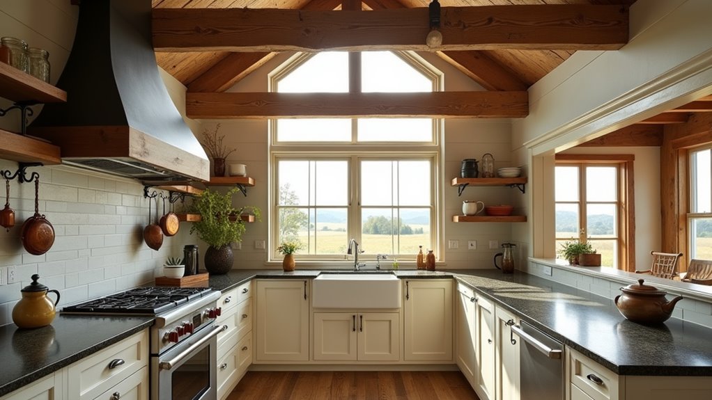 dramatic skylights enhance charm