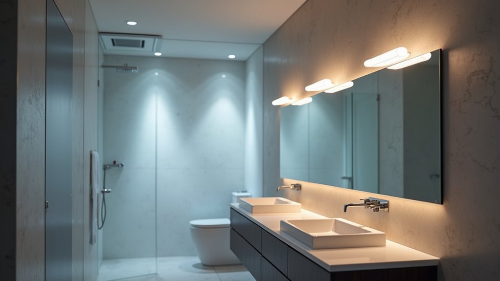 ducted bathroom fans lighting