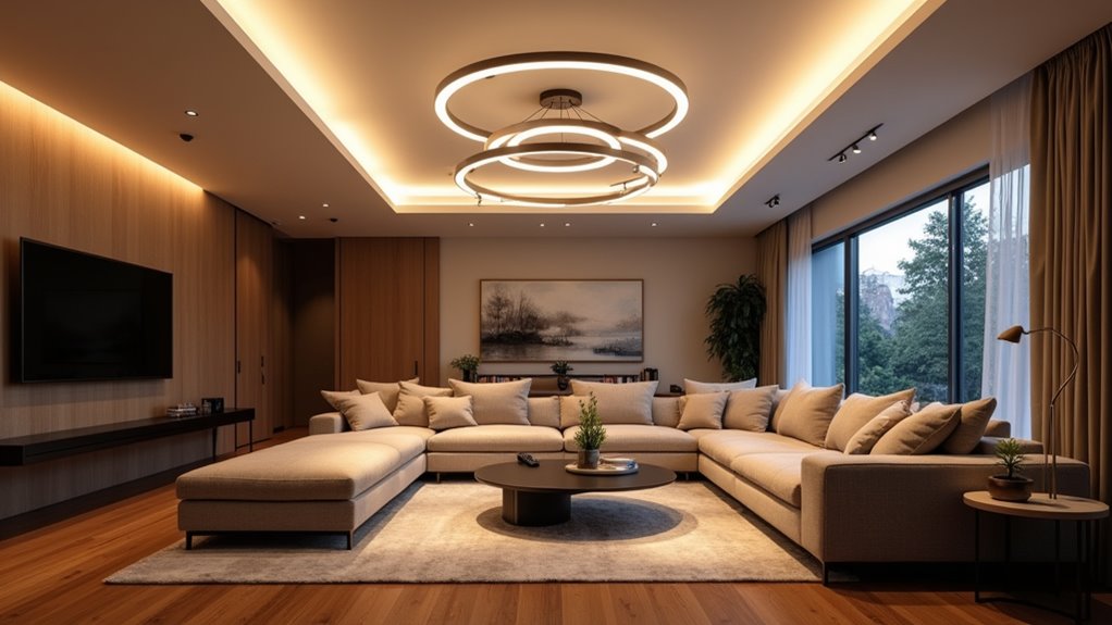 dynamic multi ring led lighting