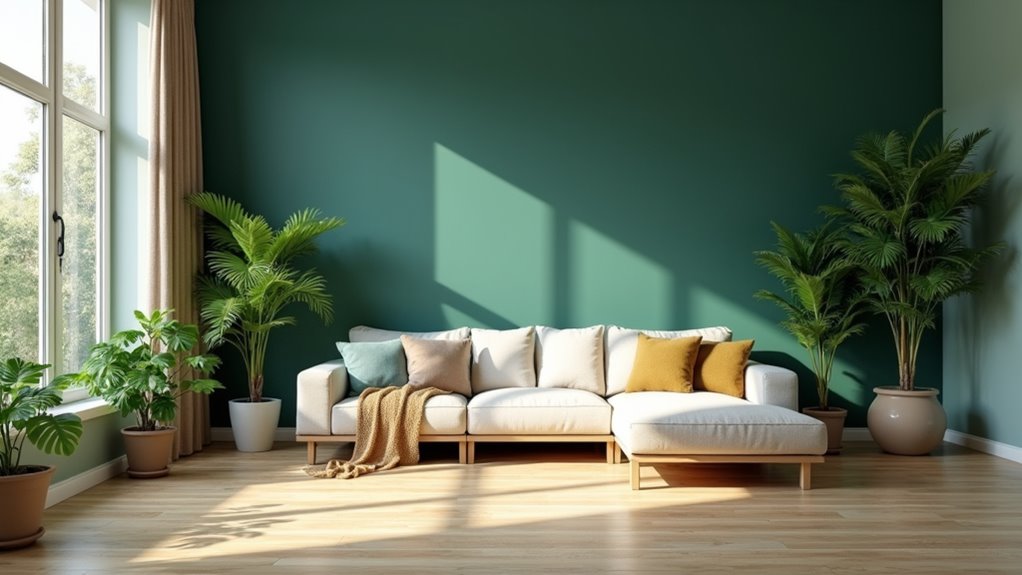 earthy greens and blues
