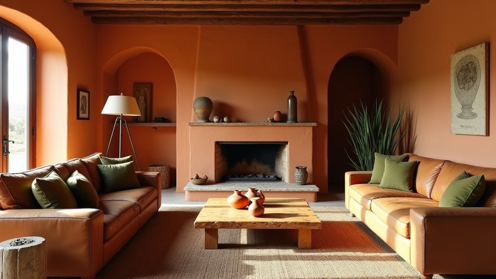 earthy tones create warmth