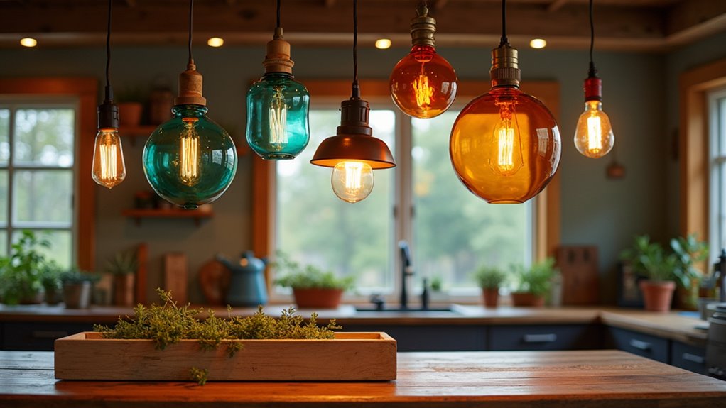 eclectic mix of pendants