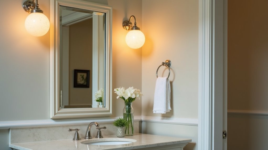 elegant alabaster bathroom lighting