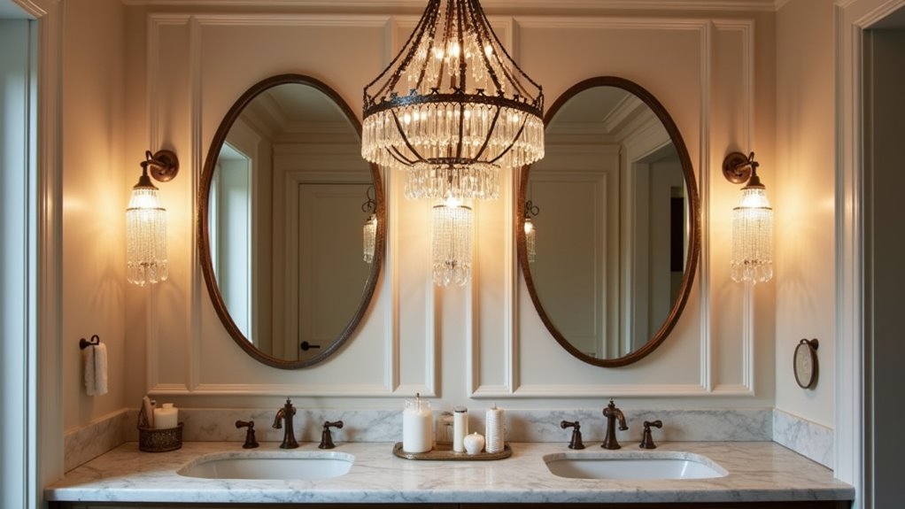 elegant bathroom chandelier options