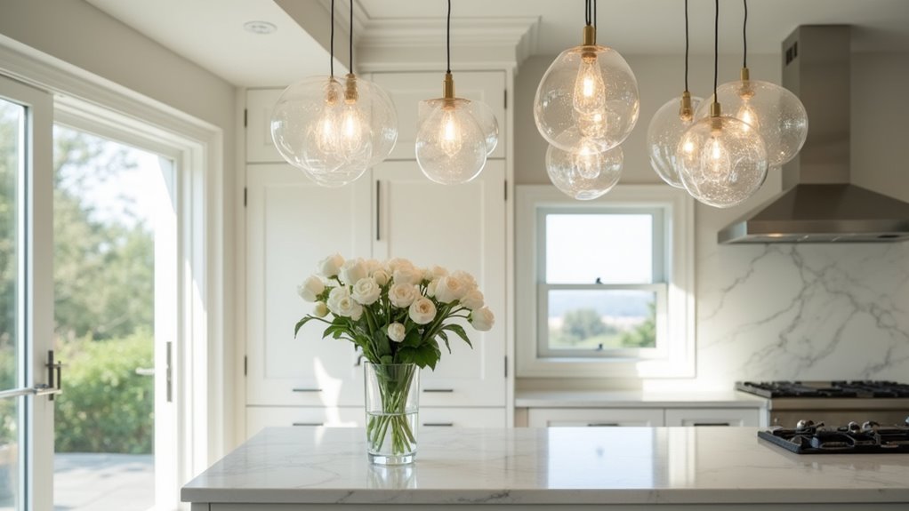 elegant glass pendant lighting
