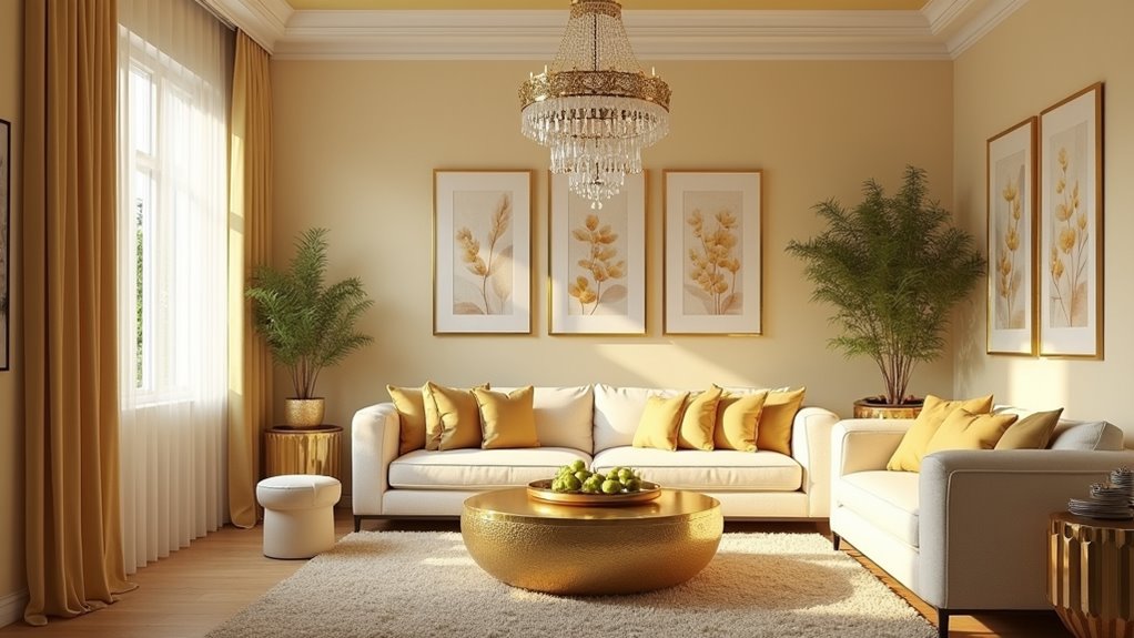 elegant gold decor elements