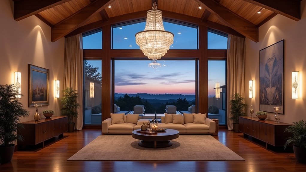elegant high ceiling lighting