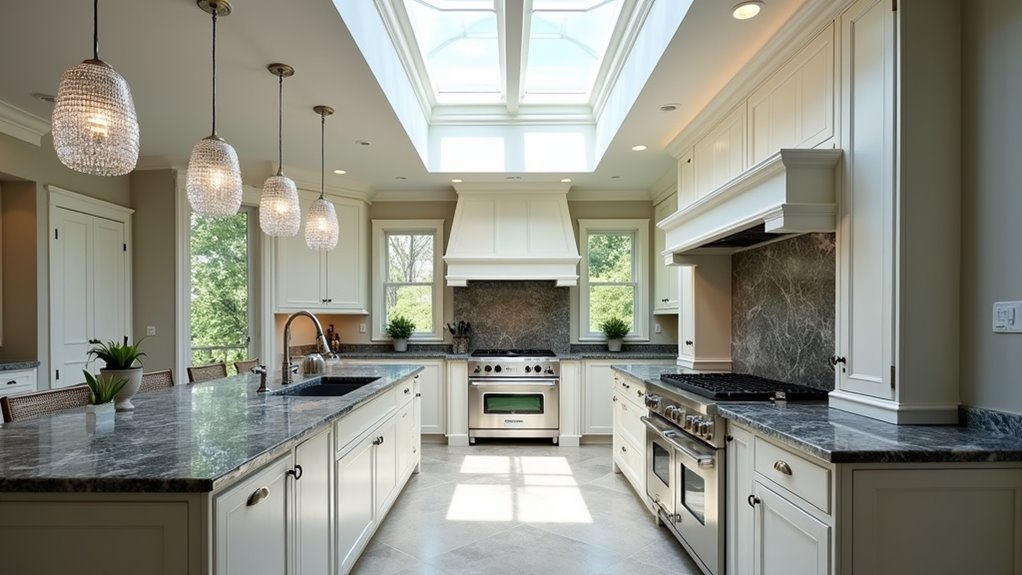 elegant illuminated culinary space