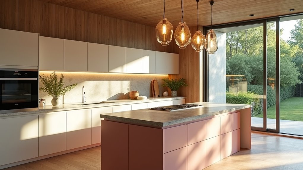 elegant illuminated kitchen designs