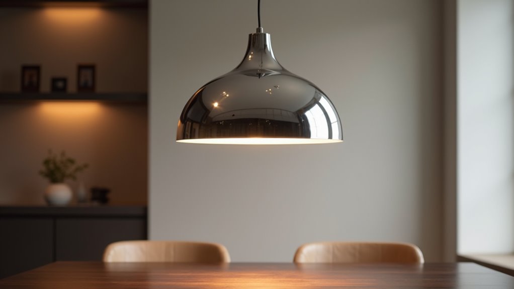elegant led chrome pendant