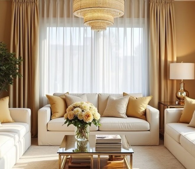 3 Stunning Ideas for a Light Gold Living Room