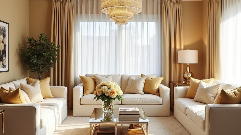 elegant light gold decor