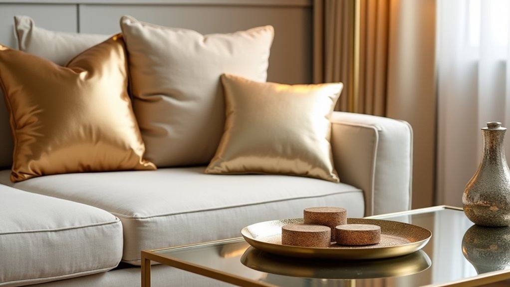 elegant metallic accent balance