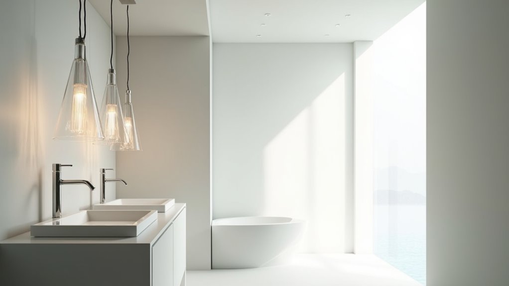 elegant minimalist glass pendants