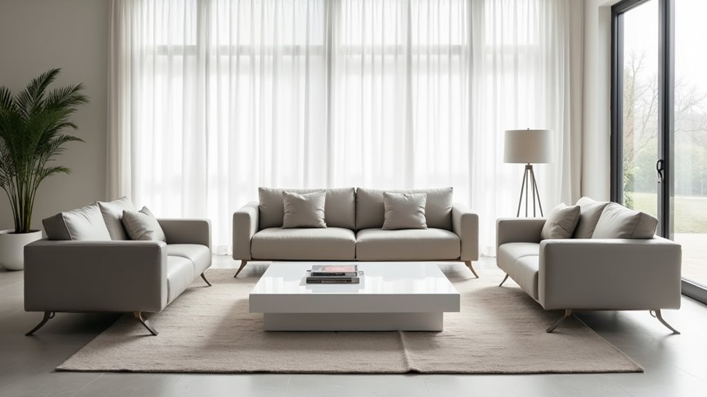 elegant neutral leather set