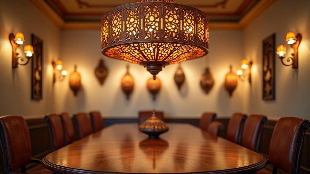 elegant oak dining lighting