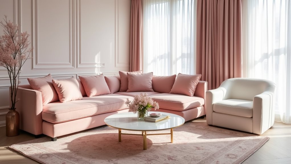 elegant pink furniture selection